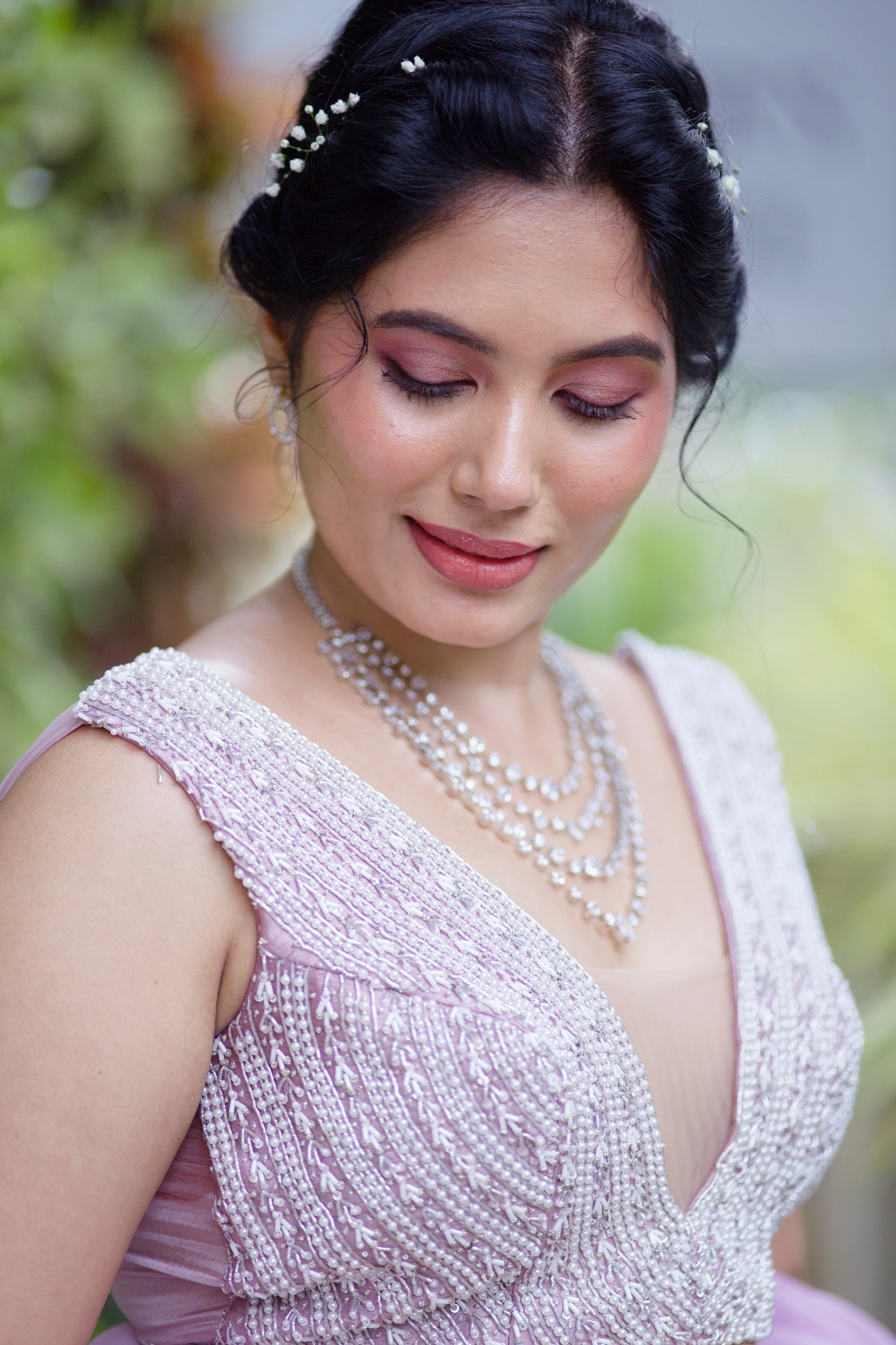 Heavy Pearl Work Bridal Lehenga detailed with Zardozi hand Embroidery