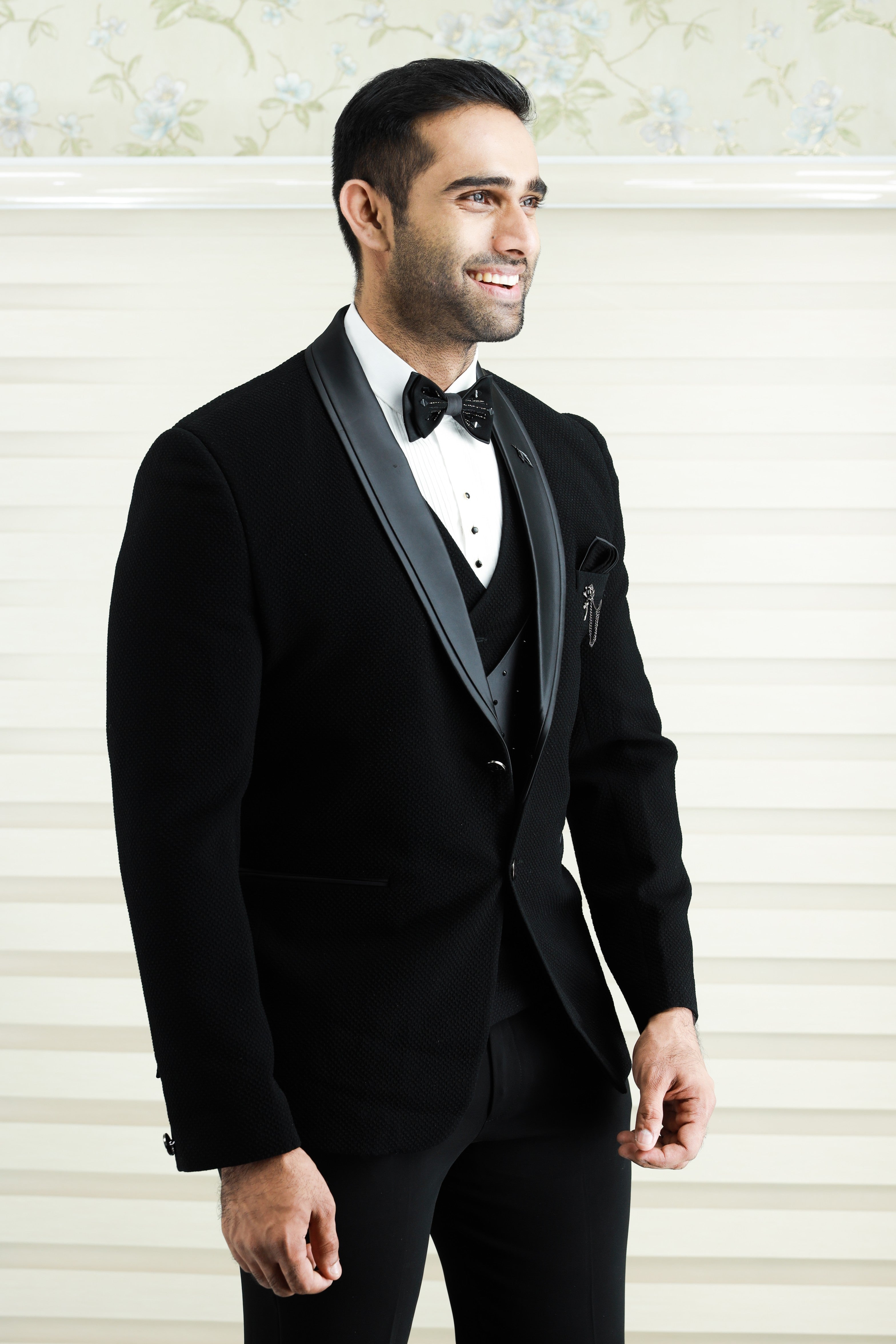 Jade Black 3 Piece Tuxedo Suit