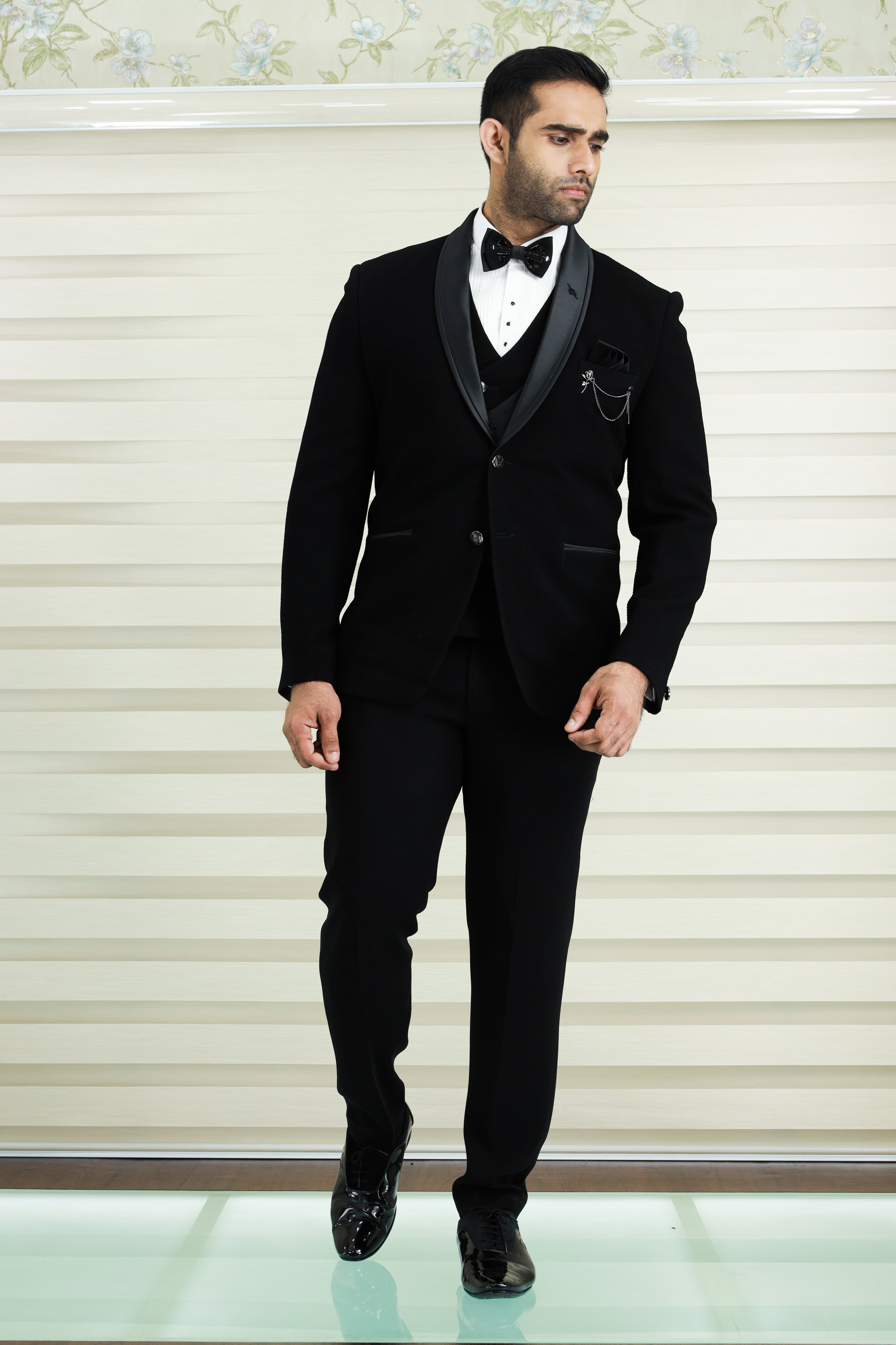 Jade Black 3 Piece Tuxedo Suit