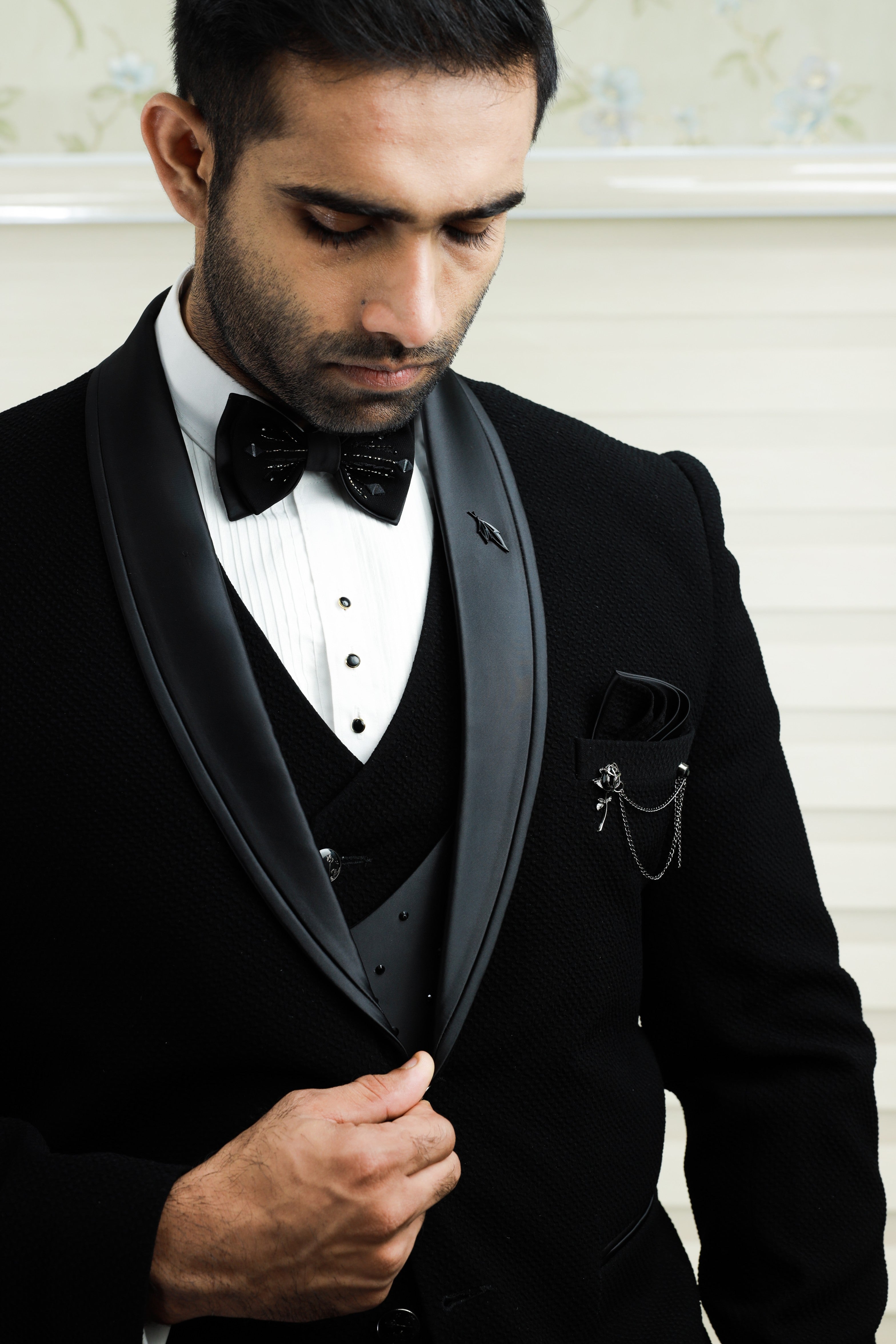 Jade Black 3 Piece Tuxedo Suit