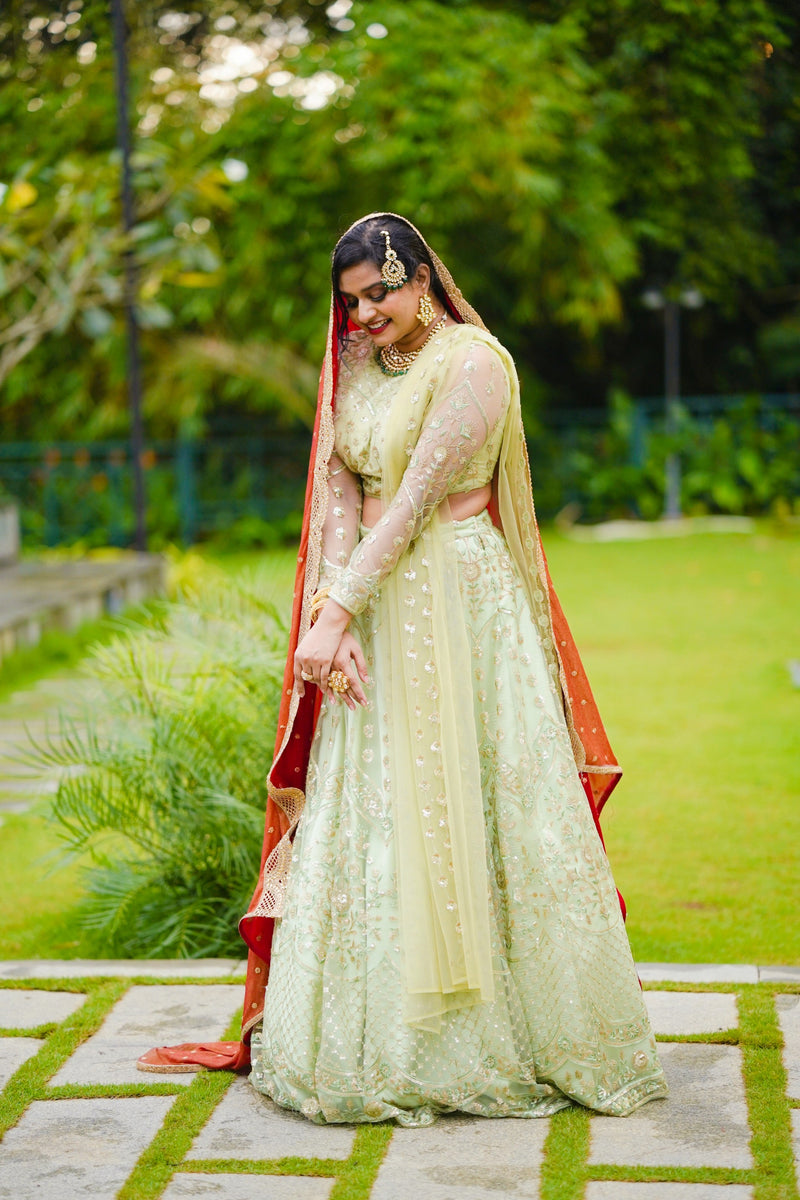 Green Lehenga Choli for Women or Girls Ready to Wear Georgette Indian  Wedding Partywear Lengha Choli - Etsy
